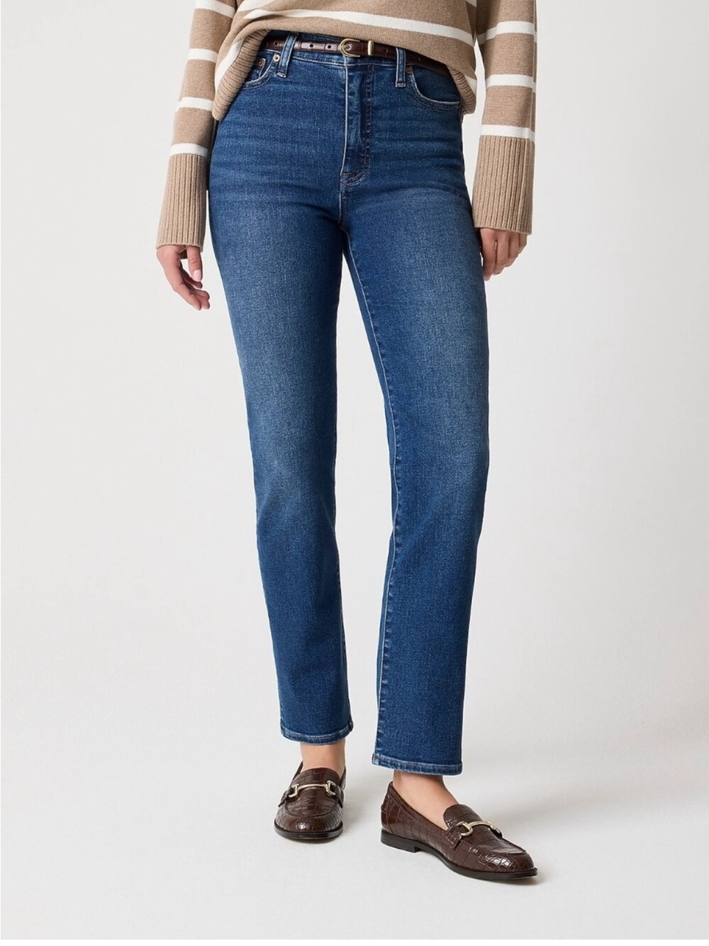 J. Crew High-Rise Stovepipe Jean In Signature Stretch Medium Blue Women’s 26